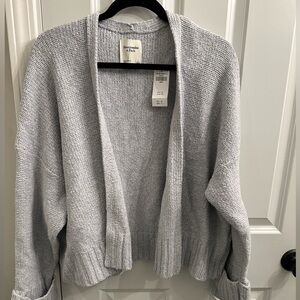 Abercrombie and Fitch cardigan new with tags.  Size L grey/blue